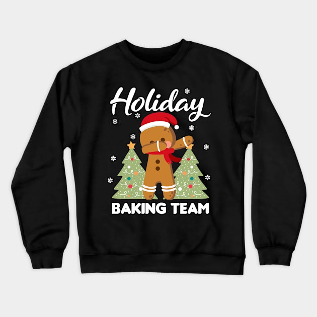 Holiday Baking Dabbing Gingerbread Christmas Gift Crewneck Sweatshirt by 2blackcherries